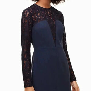 Aritzia  Babaton Masaki Navy Lace Elegant Evening Cocktail Mini Dress Size 2.